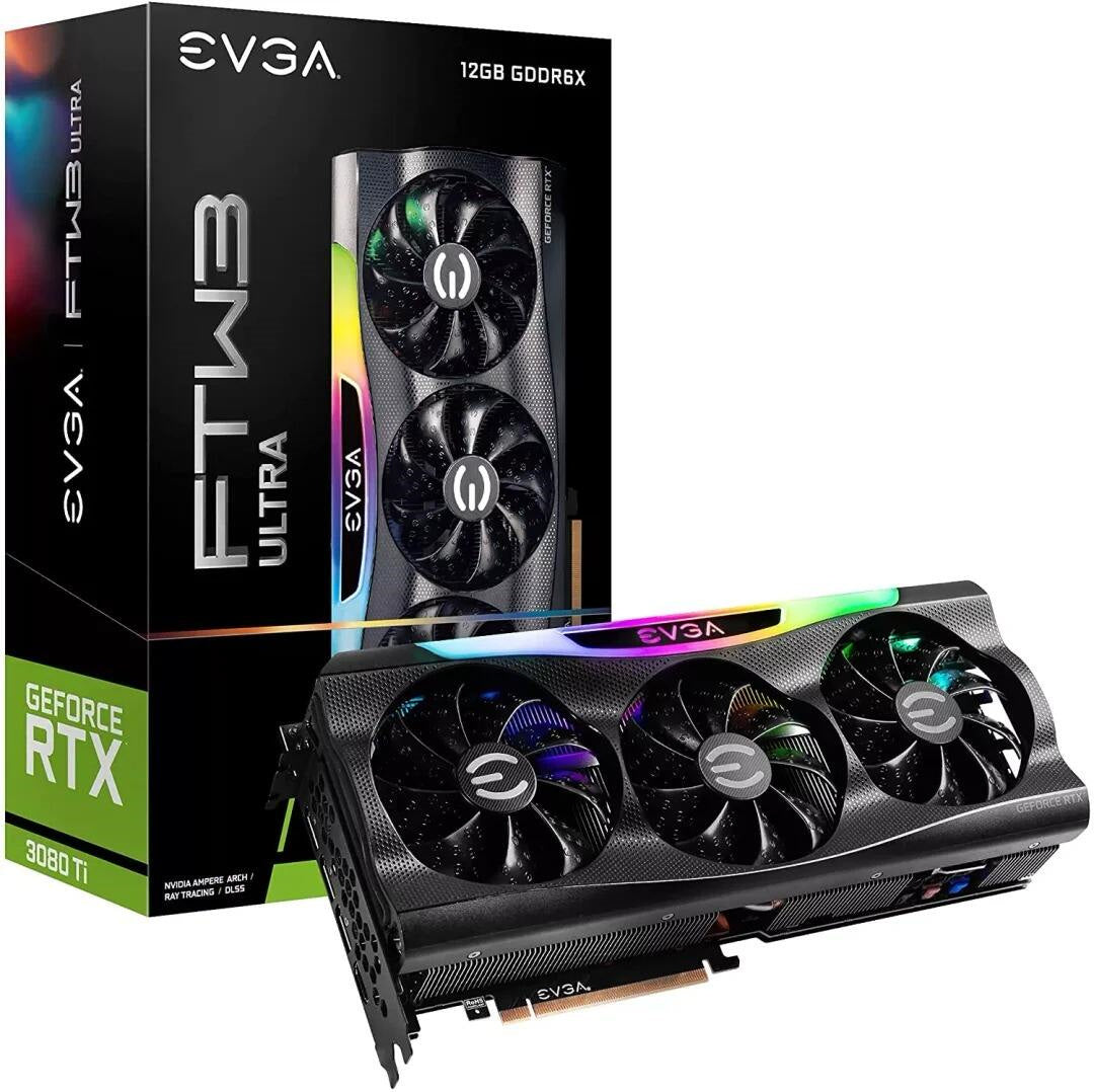 RTX 3080 TI FTW3 ULTRA GAMING, 12G-P5-3967-KR, 12GB GDDR6X, ICX3 TECHNOLOGY, ARGB LED, METAL BACKPLATE