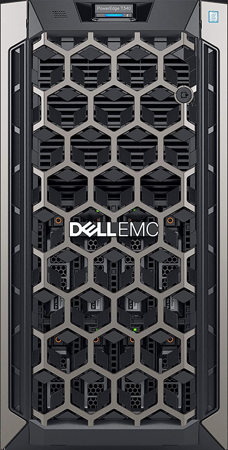 PowerEdge T340 Tower Server, Intel Xeon E-2124 Quad-Core 3.3GHz 8MB, 32GB DDR4 RAM, 8TB Storage, RAID, DRAC
