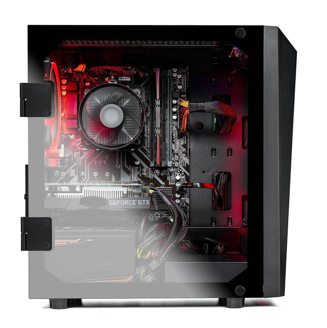 SKYTECH BLAZE II GAMING COMPUTER PC DESKTOP - RYZEN 5 3600 6-CORE 3.6GHZ, GTX 1650 4G, 500G SSD, 8GB DDR4 3200, RGB, AC WIFI, WINDOWS 10 HOME 64-BIT