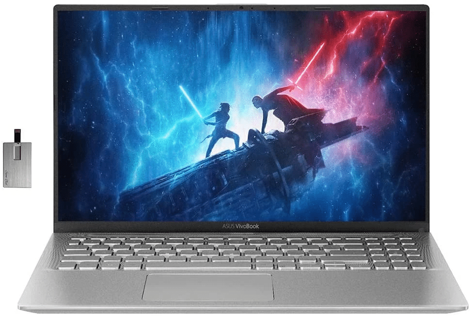 ASUS VivoBook 15 15.6" FHD Laptop Computer, AMD Ryzen 5-3500U Processor, 20GB RAM, 1TB HDD+512GB SSD, AMD Radeon Vega 8 Graphics, Webcam, HDMI, USB-C, Windows 10, Silver, 32GB Snow Bell USB Card