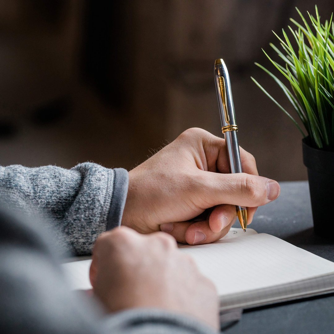 Cross Townsend Medalist Chrome Fountain Pen with 23KT Gold-Plated Appointments and 23KT Gold-Plated Medium Nib