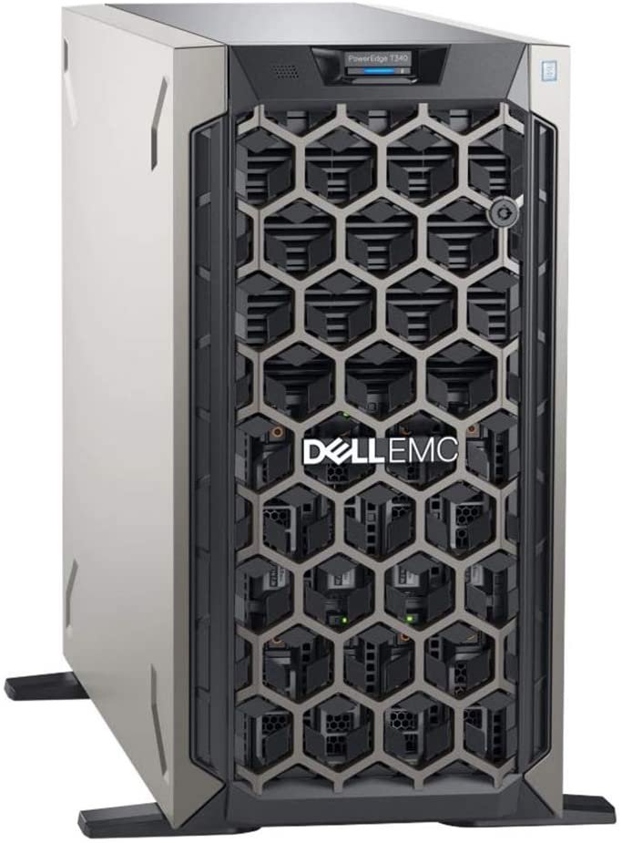 PowerEdge T340 Tower Server, Intel Xeon E-2124 Quad-Core 3.3GHz 8MB, 32GB DDR4 RAM, 8TB Storage, RAID, DRAC