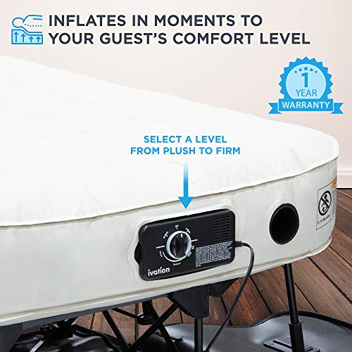 [$39.99 Today Only ](Full Or King Size) Air Mattress with Frame & Rolling Case