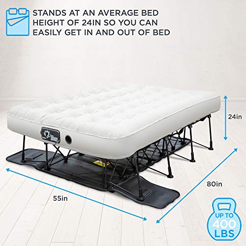[$39.99 Today Only ](Full Or King Size) Air Mattress with Frame & Rolling Case