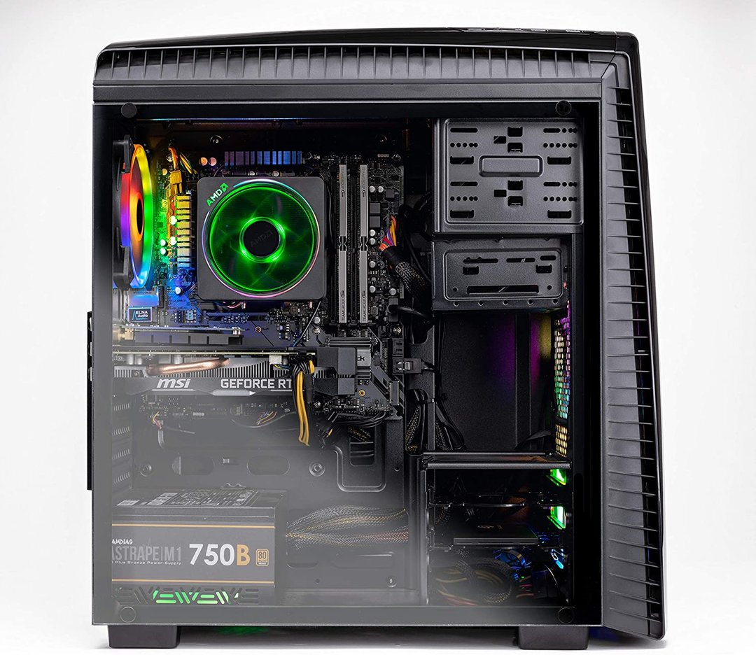 SKYTECH GAMING Shadow II Computer PC Desktop â€“ Ryzen 7 2700 8-Core 3.2 GHz, NVIDIA GeForce RTX 2060 6G, 500G SSD, 16GB DDR4, RGB, AC WiFi, Windows 10 Home 64-bit