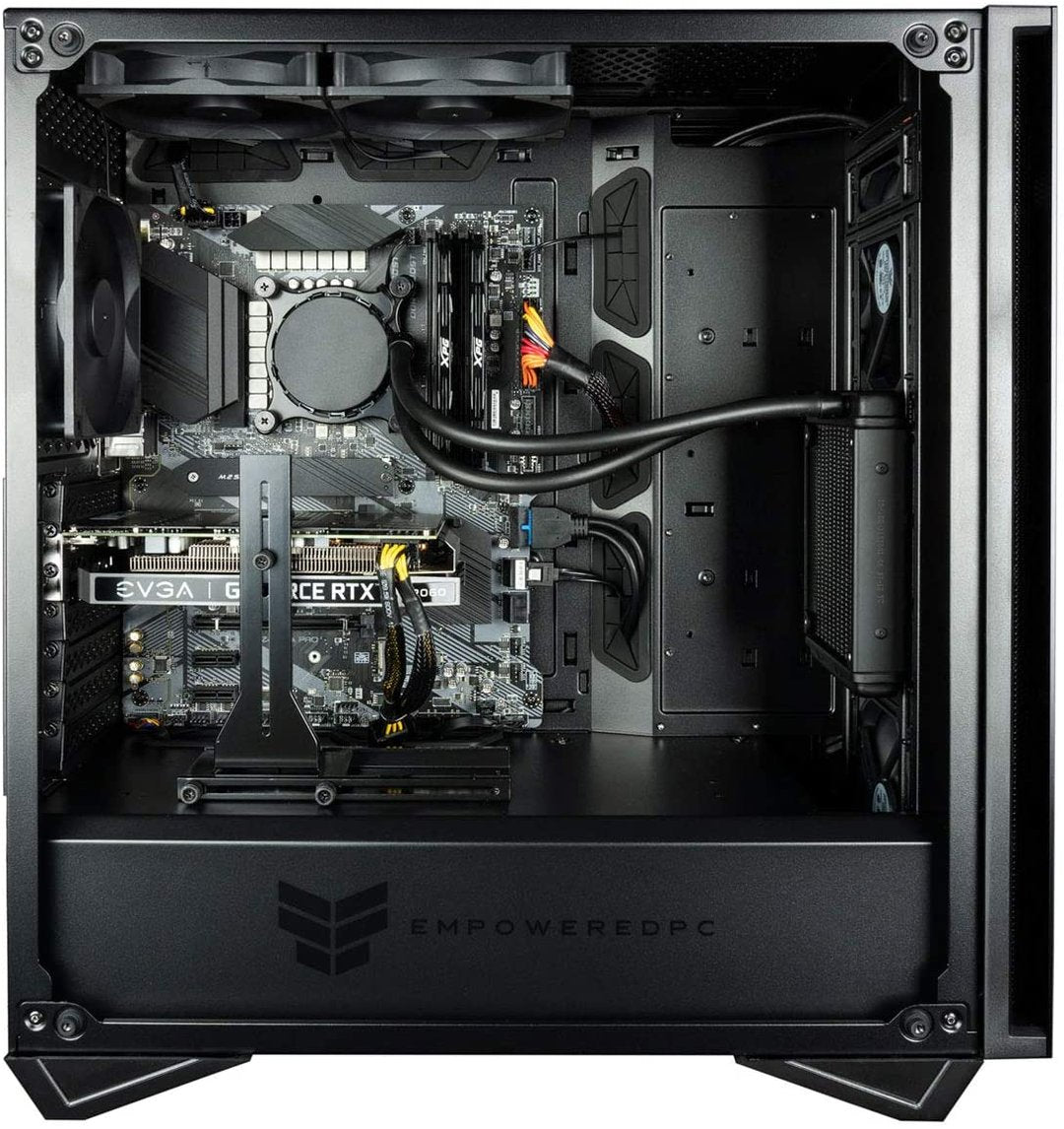 Empowered PC Sentinel Gamer PC (Liquid Cooled Intel Core i9 K-Series, 64GB RAM, 1TB NVMe SSD + 2TB HDD, NVIDIA GeForce RTX 3070 8GB, 750W PSU, AC WiFi, Windows 10 Home) Gaming Tower Desktop Computer
