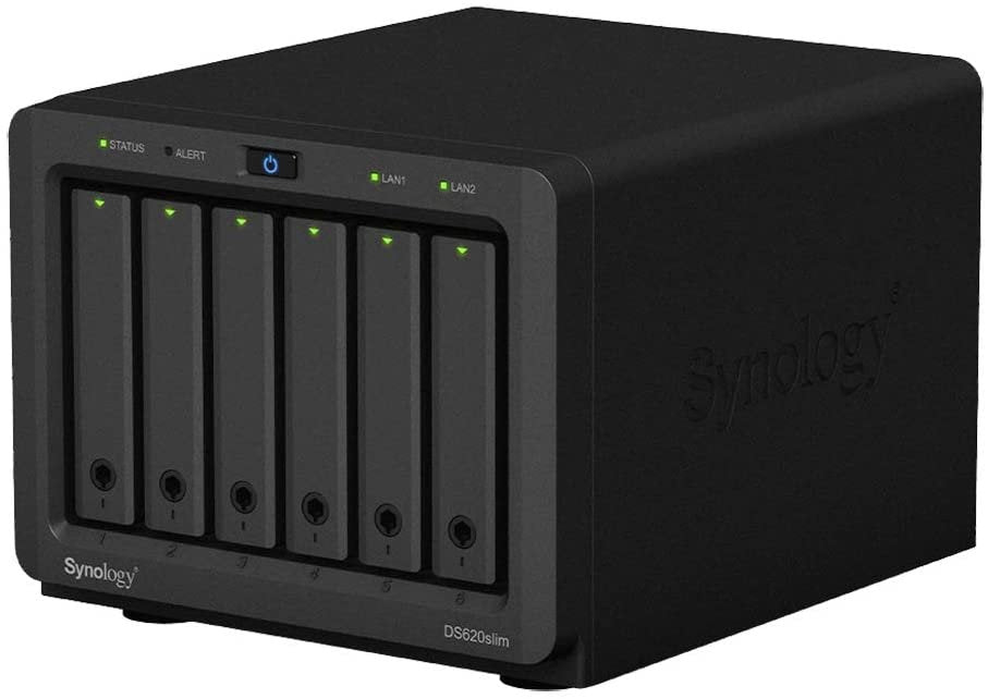 DiskStation DS620slim iSCSI NAS Server with Intel Celeron Up to 2.5GHz CPU, 6GB Memory, 12TB SSD Storage, DSM Operating System