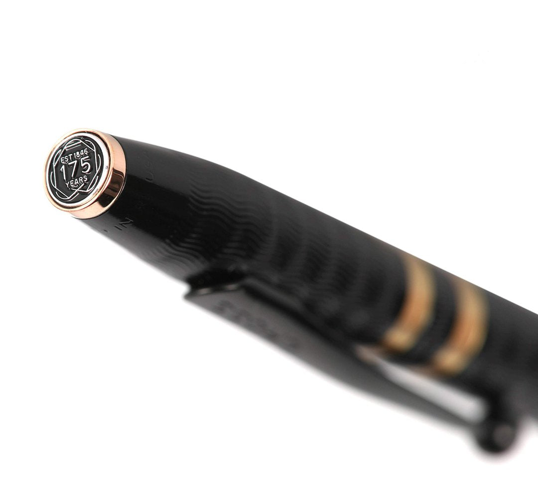 Cross 175th Anniversary Classic Century Ball Point Pen - Brushed black w/ Rose Gold