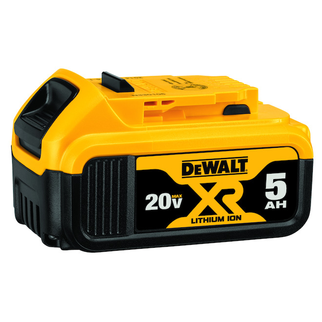 Dewalt XR 20-Volt Max 5-AH Lithium Ion Batteries – 3-LED Light Gauge – Lightweight – 2 per Pack