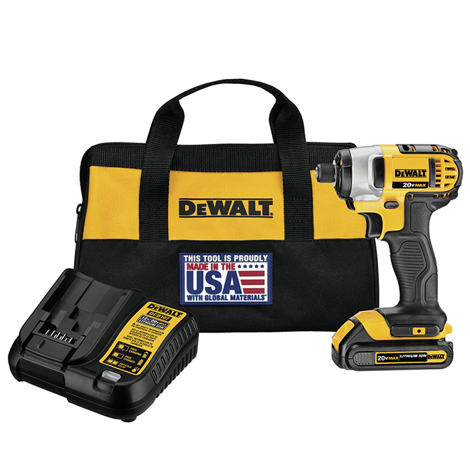 Dewalt XR 20-Volt Max 1/4-in Cordless Impact Driver with Li-Ion Battery – 2800 RPM – 3-LED Light
