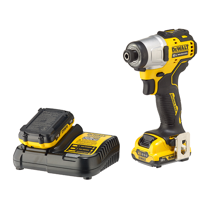 Dewalt Xtreme 12-Volt Max 1/4-in Cordless Impact Driver Kit with Li-Ion Battery – Brushless Motor – Variable Speed