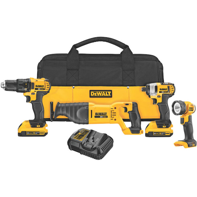 Dewalt Set of 4 Cordless Tools – 20 V Max Lithium-Ion