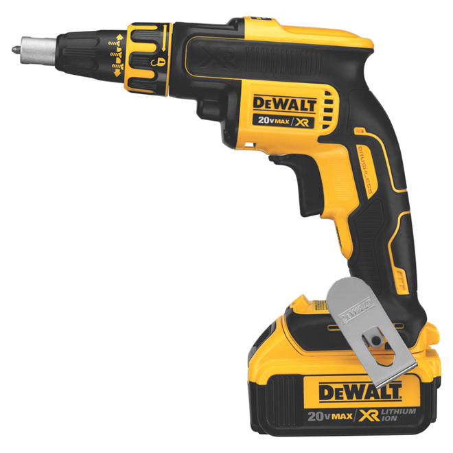 Dewalt 20-V Max Cordless Drywall Screw Gun Kit – Charger and Bag – Brushless Motor – Nosecone Lock