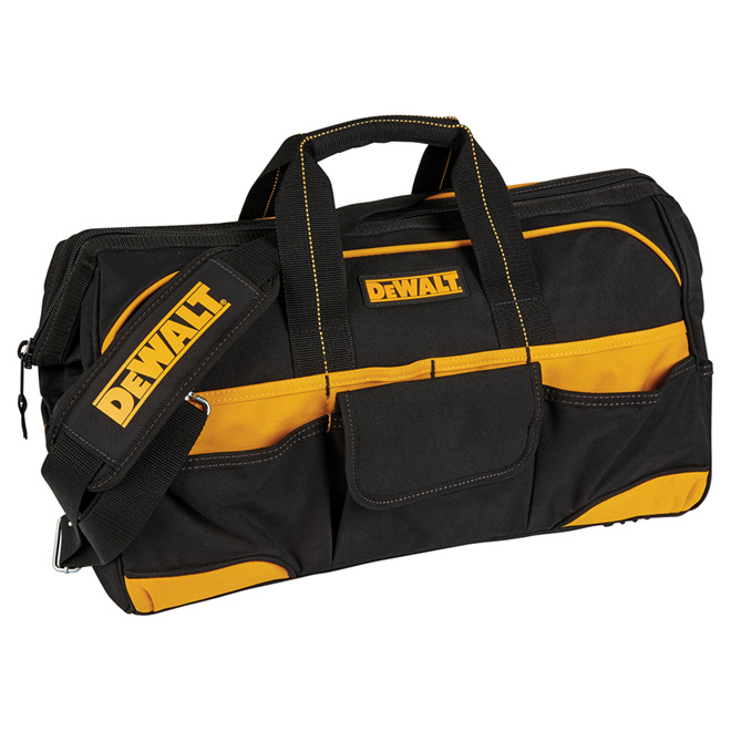 Dewalt Tradesman Closed Top Tool Bag – Polyester – Black and Yellow – 33 Pockets