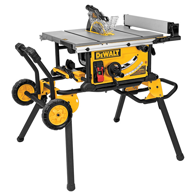 Dewalt Table Saw with Rolling Stand – 10-in – 15 A