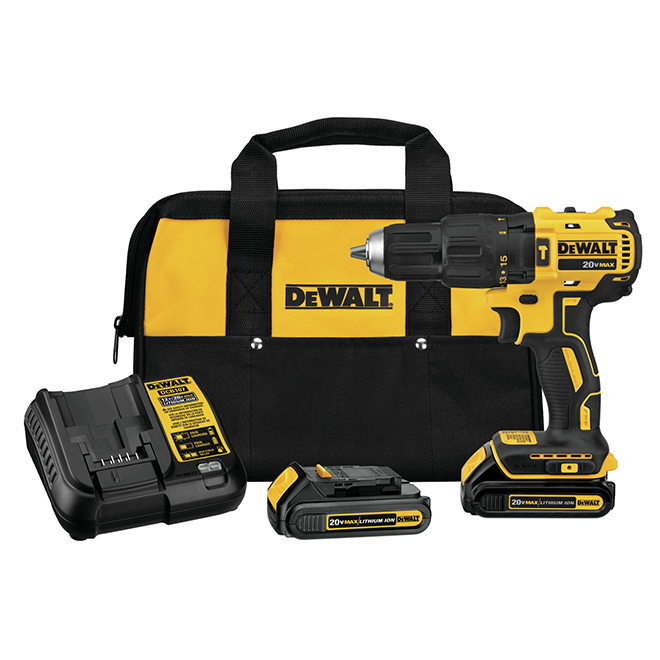 Dewalt Max 1/2-in Compact Cordless Hammer Drill – Brushless Motor – LED Light – Variable Speed