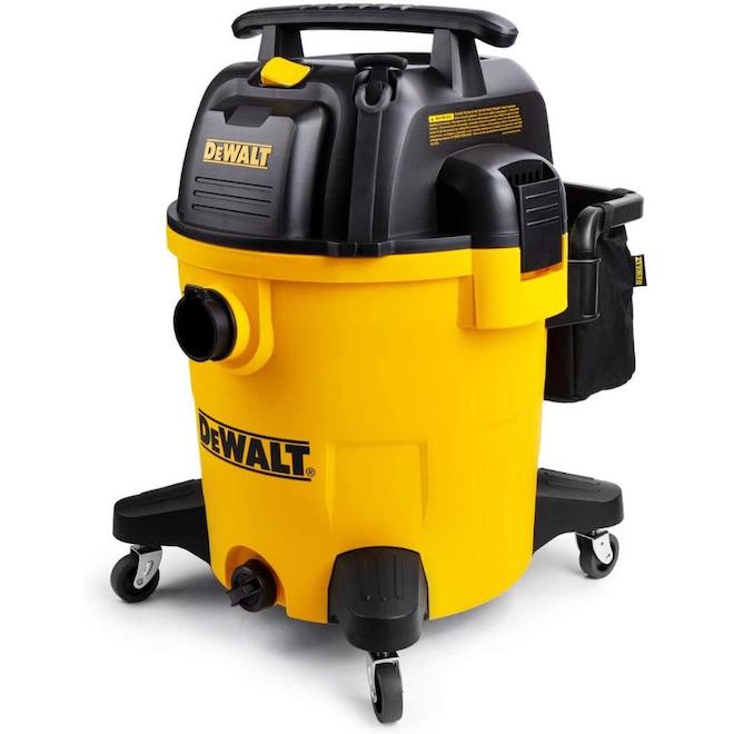 Dewalt Wet and Dry 12-Gal. 5.5 HP Plastic Vacuum, Black/Yellow, Cartridge Filter and Accessory Bag Included