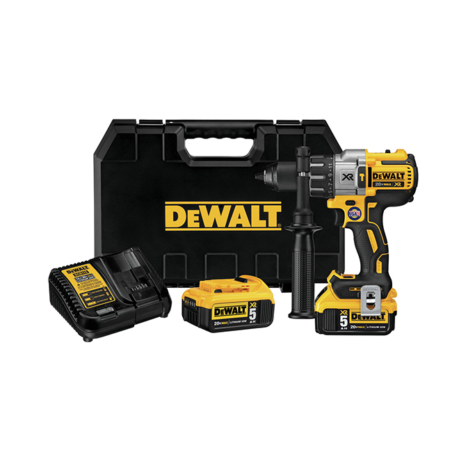 Dewalt XR 20-Volt Max 1/2-in Cordless Hammer Drill Kit – 2000 RPM – Brushless Motor – 3-Mode LED Light