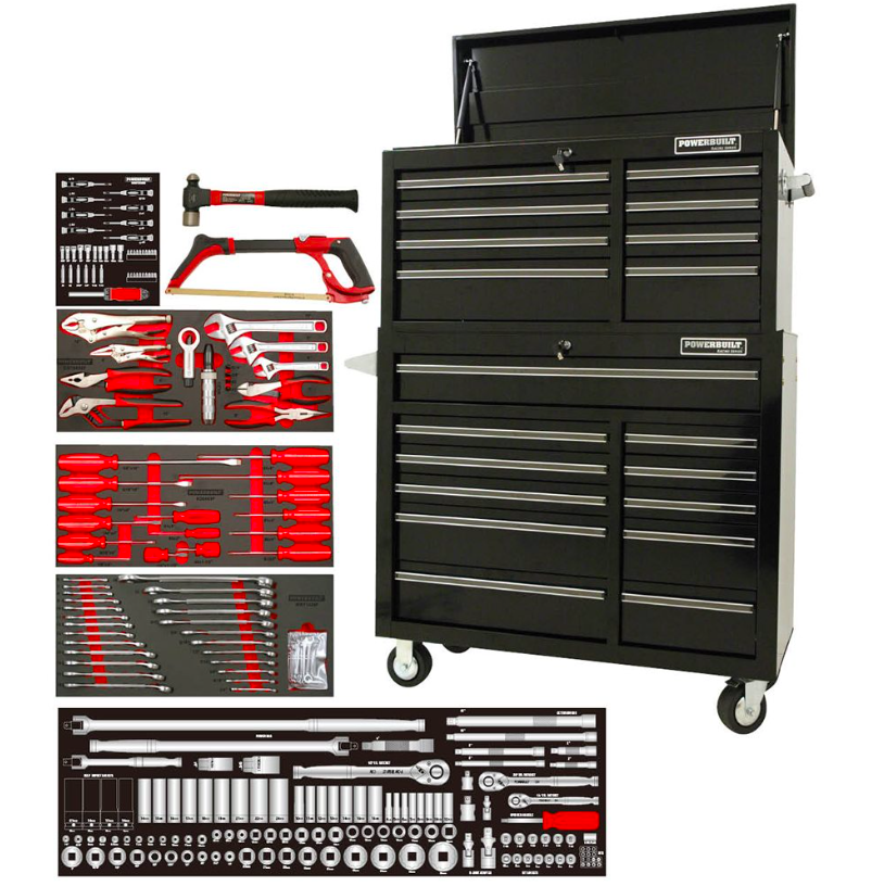 254pc 41” Tool Chest, Roller Cabinet & Assorted Tools