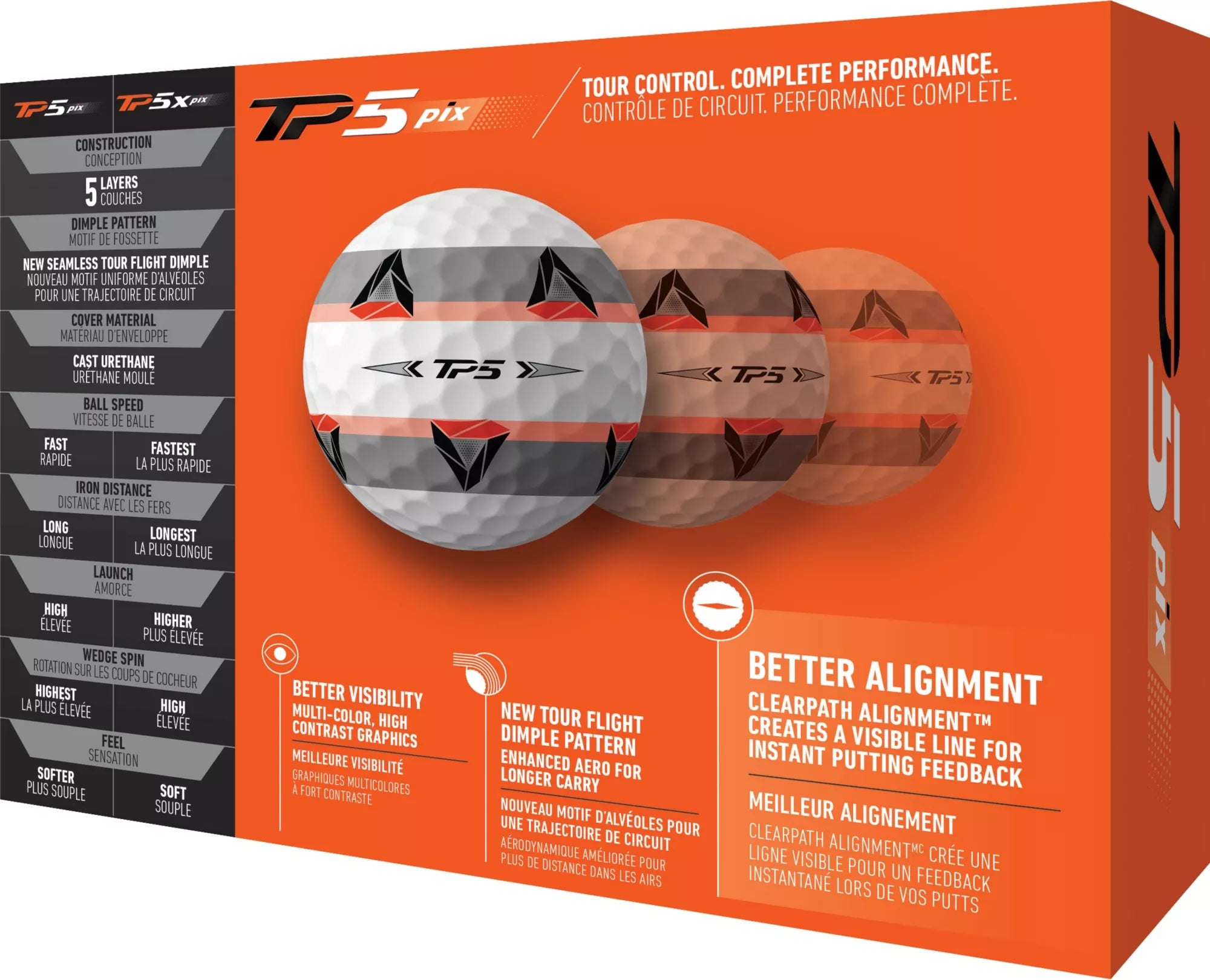 TaylorMade 2021 TP5 pix Golf Balls