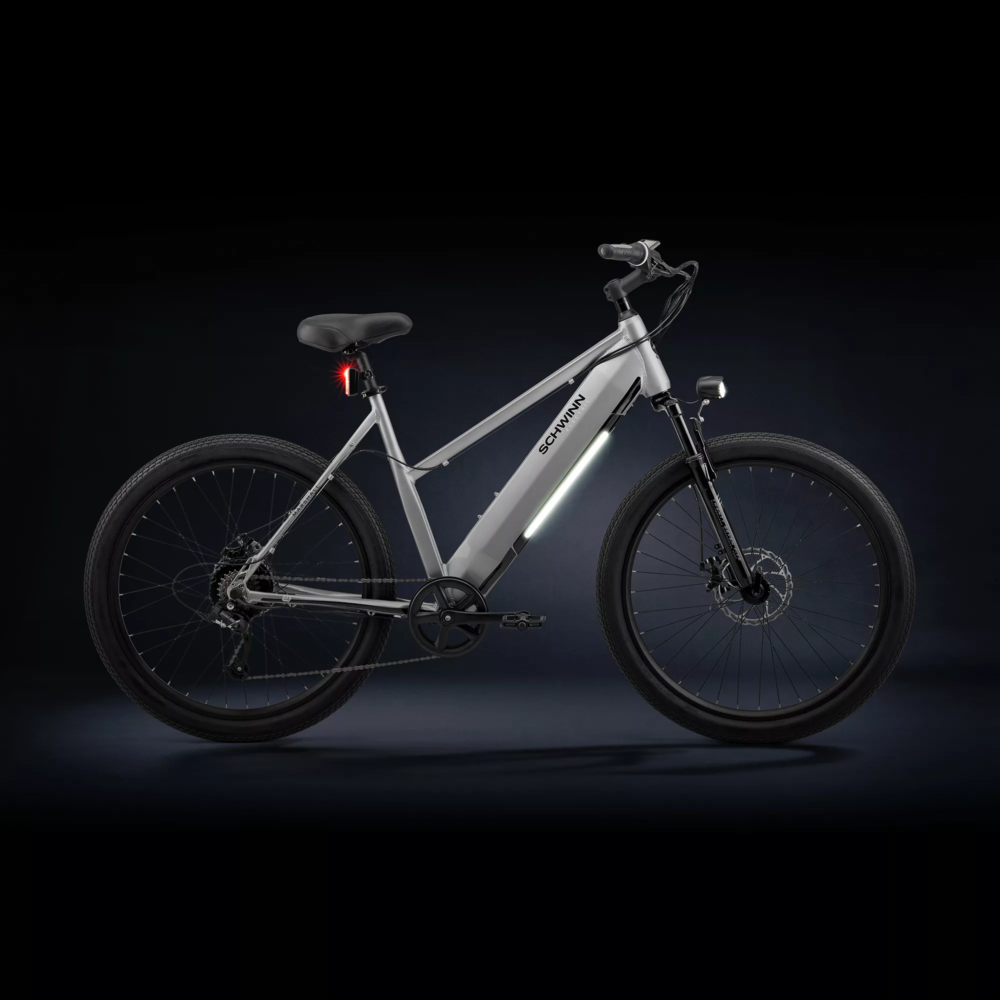 Schwinn Adult Marshall 27.5�� Step-Thru Electric Hybrid Bike