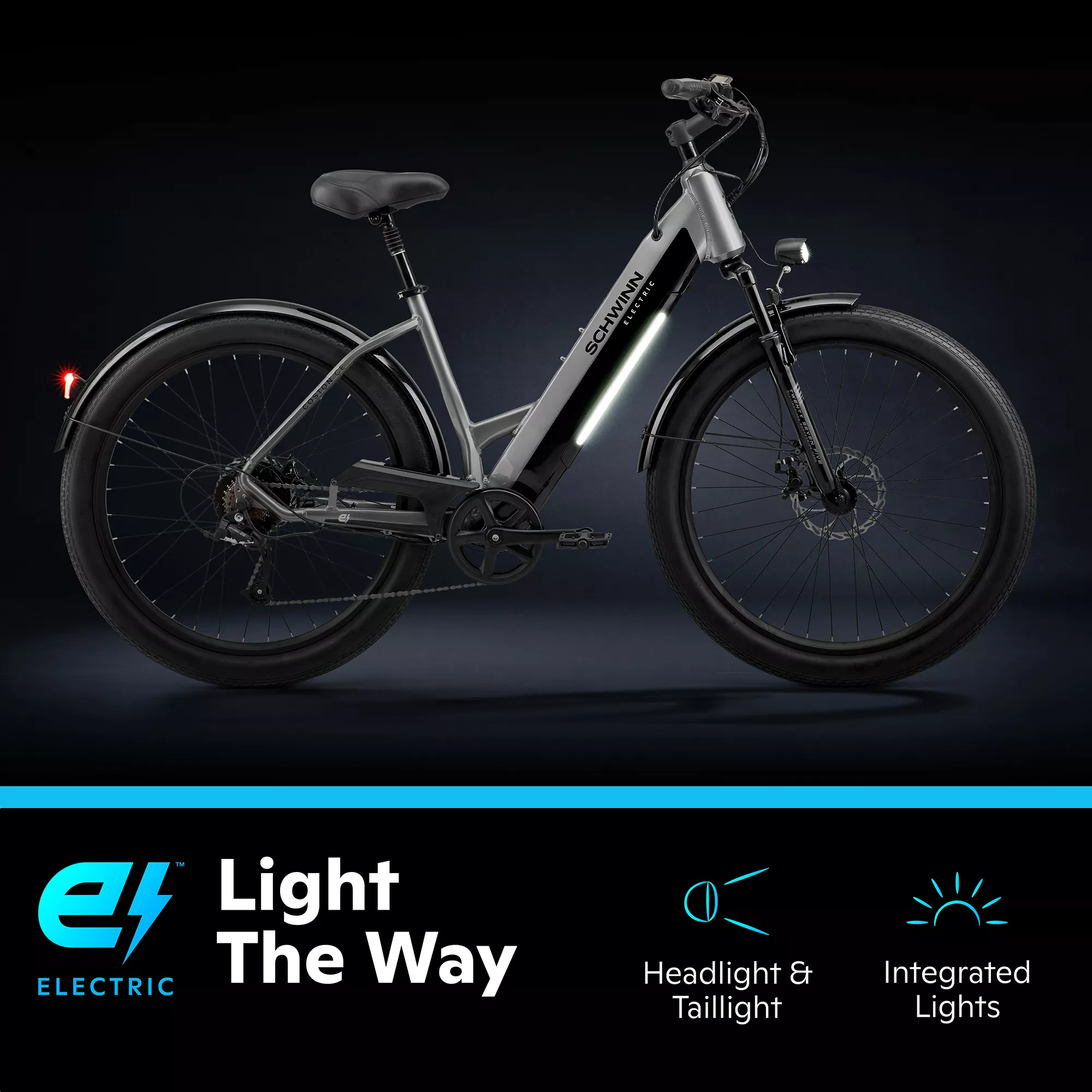 Schwinn Adult Coston 27.5�� CE Step-Thru Electric Hybrid Bike