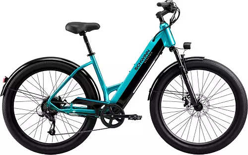 Schwinn Adult Coston 27.5�� CE Step-Thru Electric Hybrid Bike