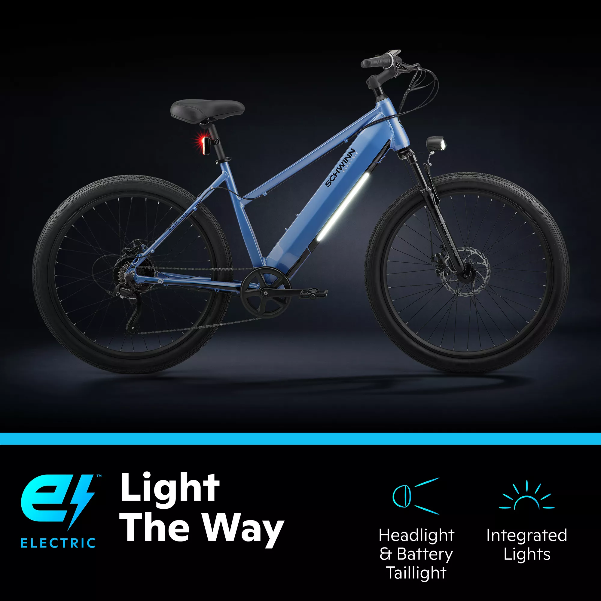 Schwinn Adult Marshall 27.5�� Step-Thru Electric Hybrid Bike