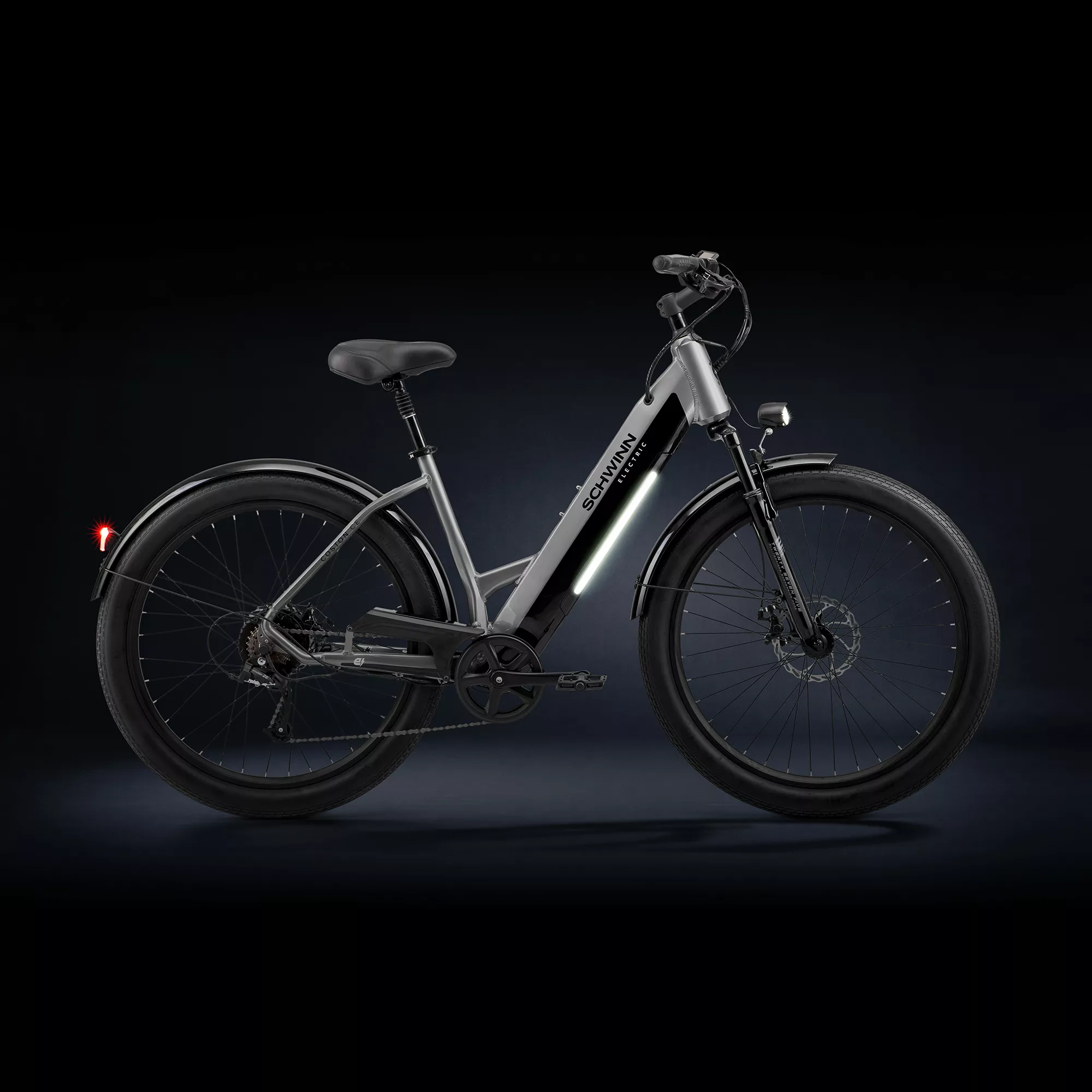 Schwinn Adult Coston 27.5�� CE Step-Thru Electric Hybrid Bike