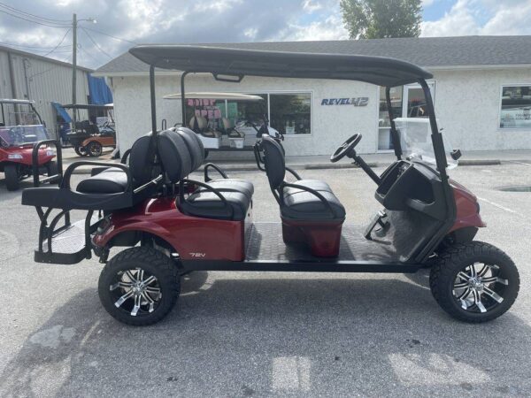 E-Z-Go Golf Carts All Express L6 72V Electric Inferno Red For Sale