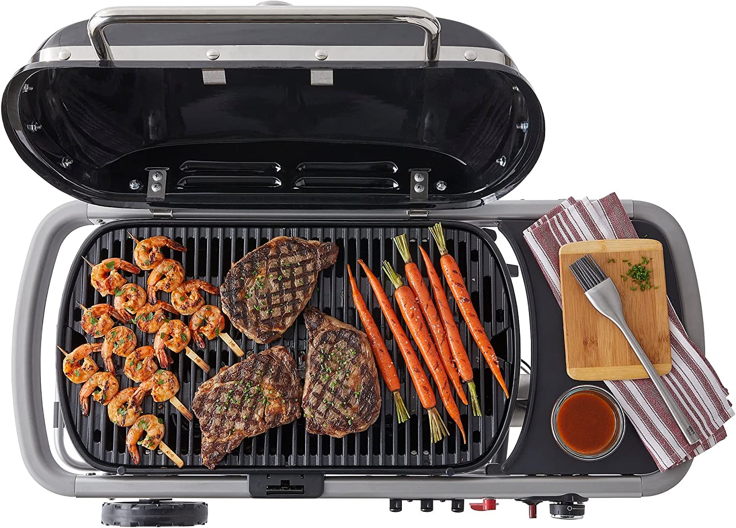 The Weber Traveler Portable Gas Grill, Red