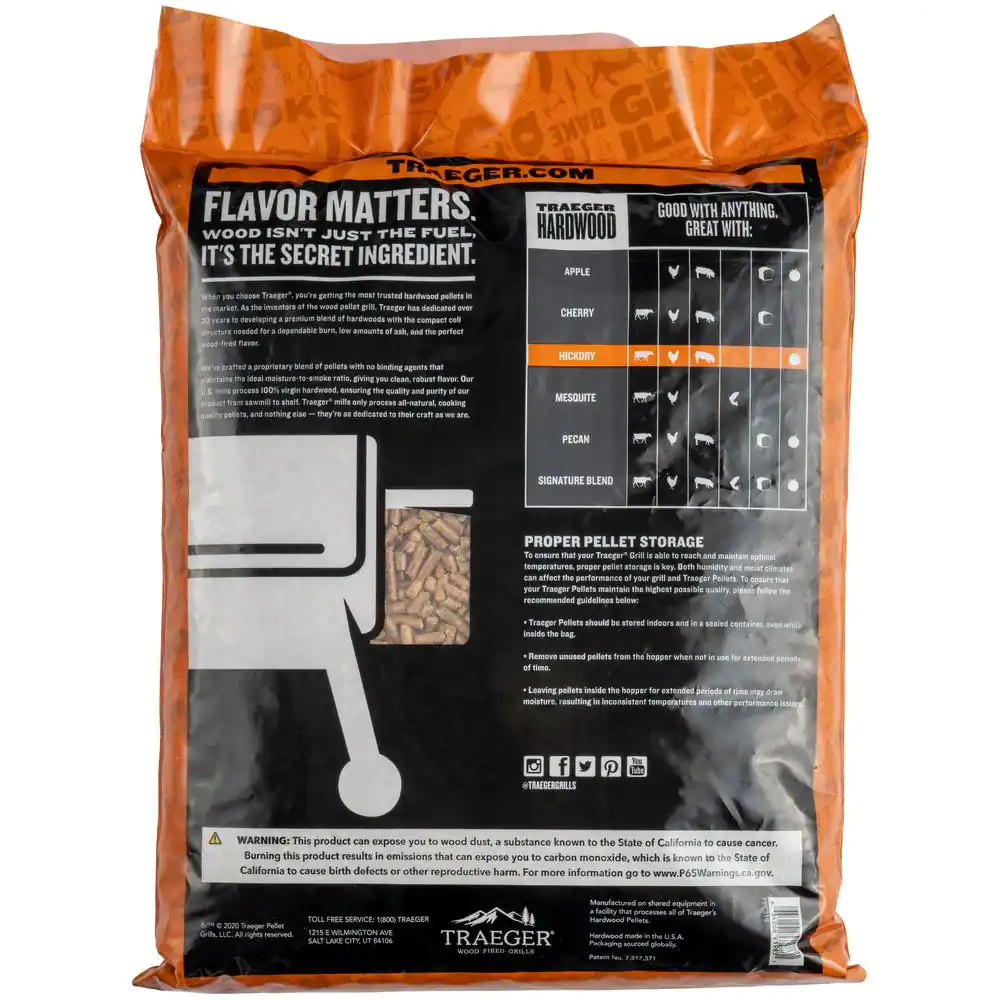 20lb Signature Blend and 20lb Hickory Wood Pellets (2-Pack)