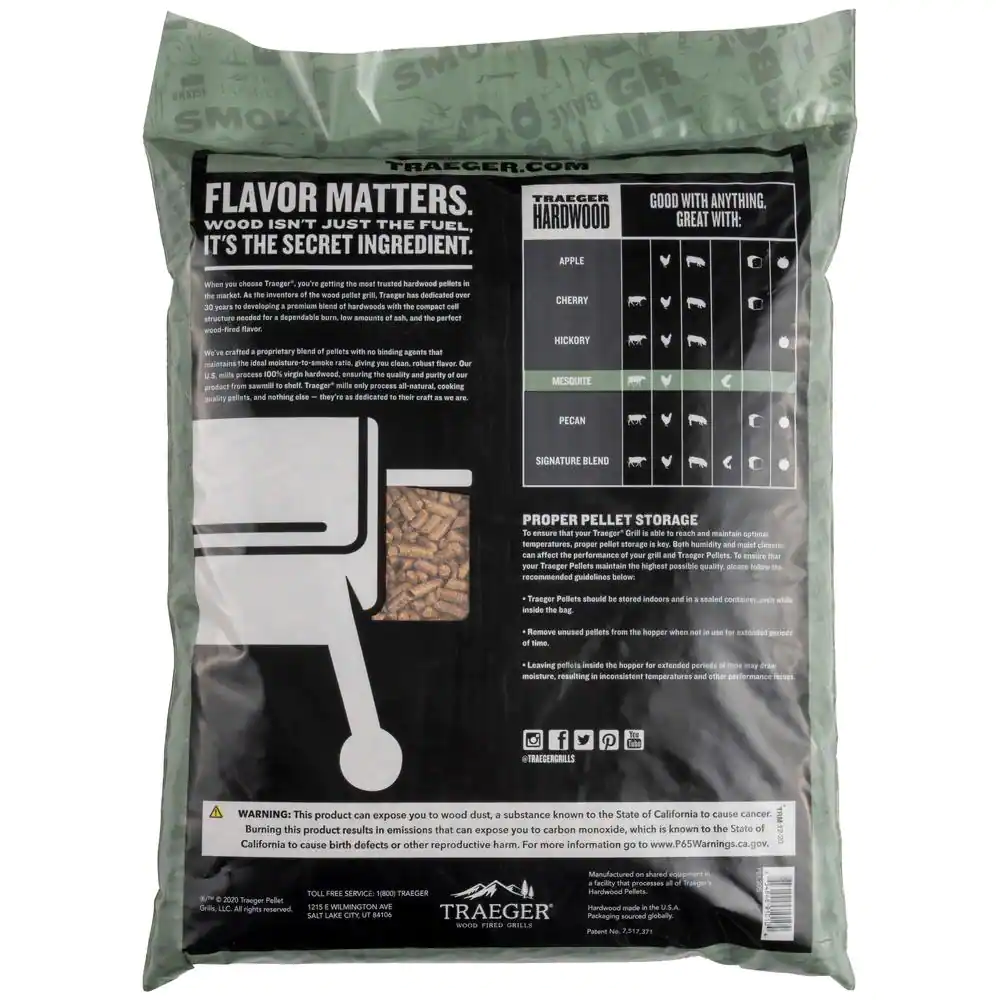 20lb Signature Blend and 20lb Mesquite Wood Pellets (2-Pack)