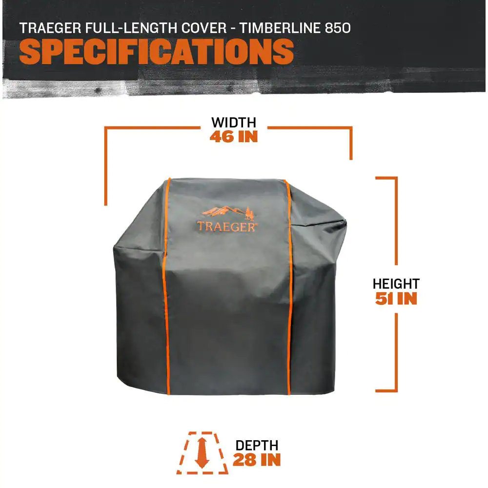 Full Length Grill Cover for Timberline 850 Pellet Grill