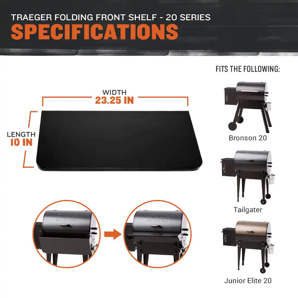 Front Folding Shelf- 20 Series Pellet Grills