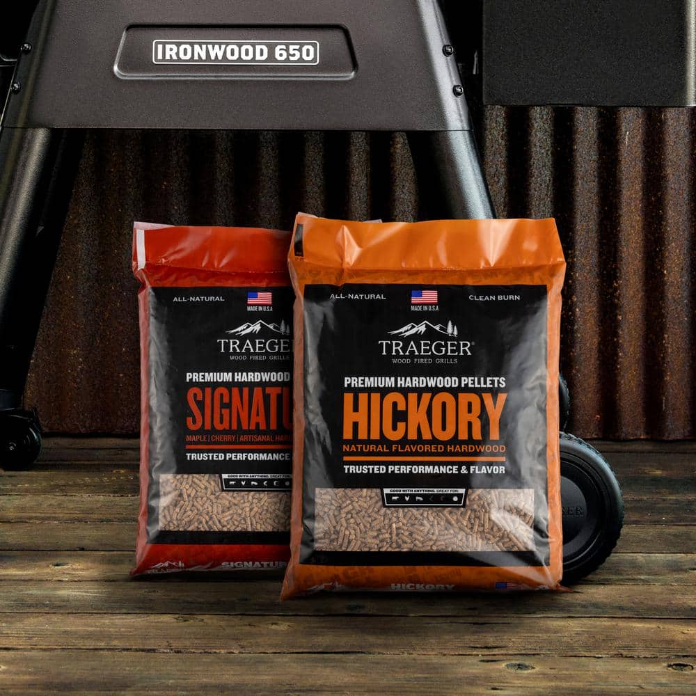 20lb Signature Blend and 20lb Hickory Wood Pellets (2-Pack)