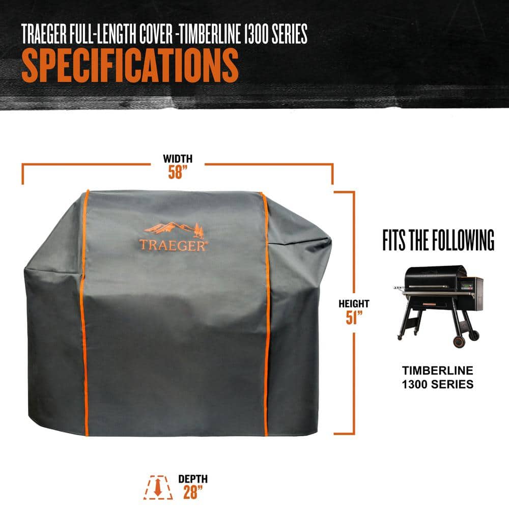 Full Length Grill Cover for Timberline 1300 Pellet Grill