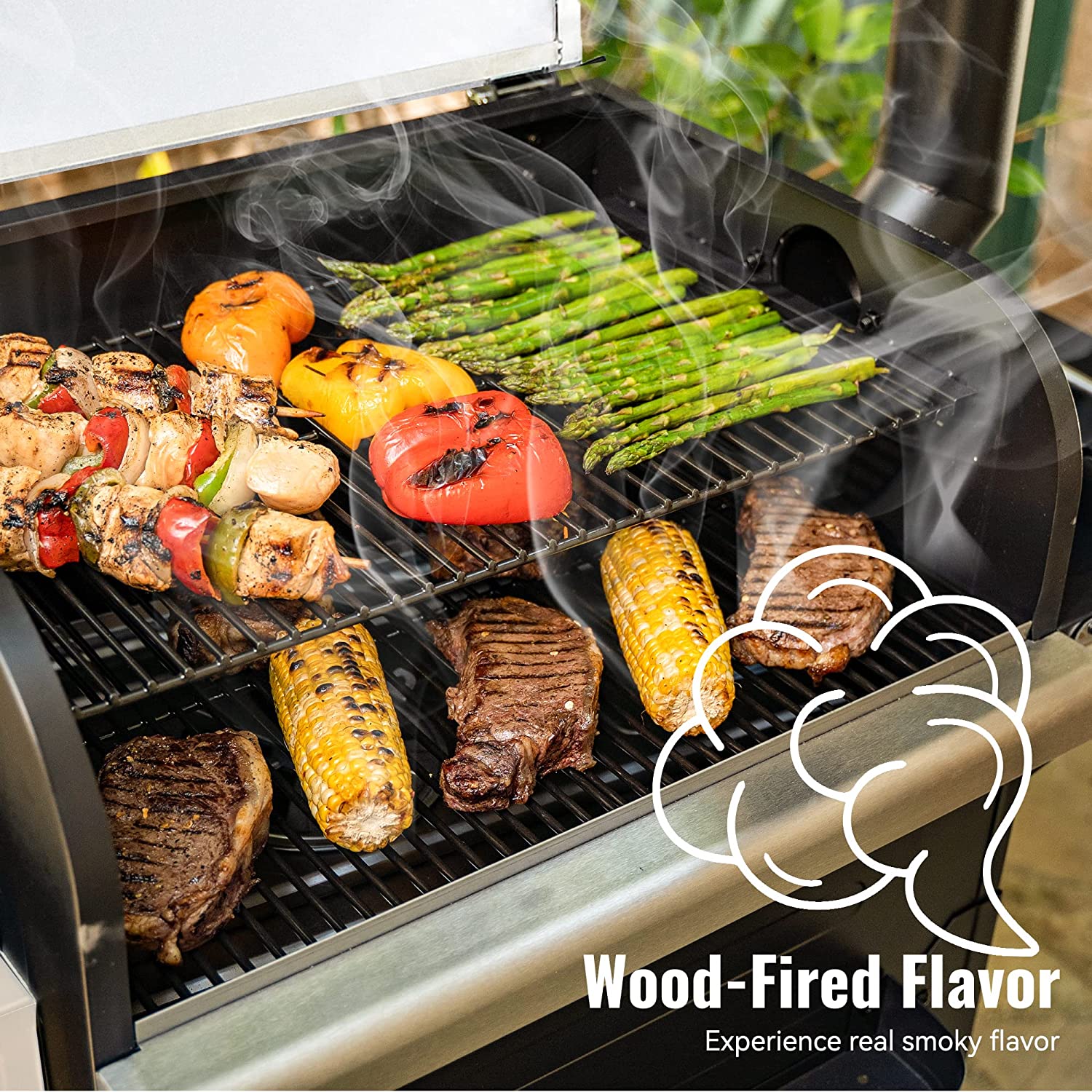 Z GRILLS Wood Pellet Grill & Smoker, Cooking Area, 573 sq.in, 6002E