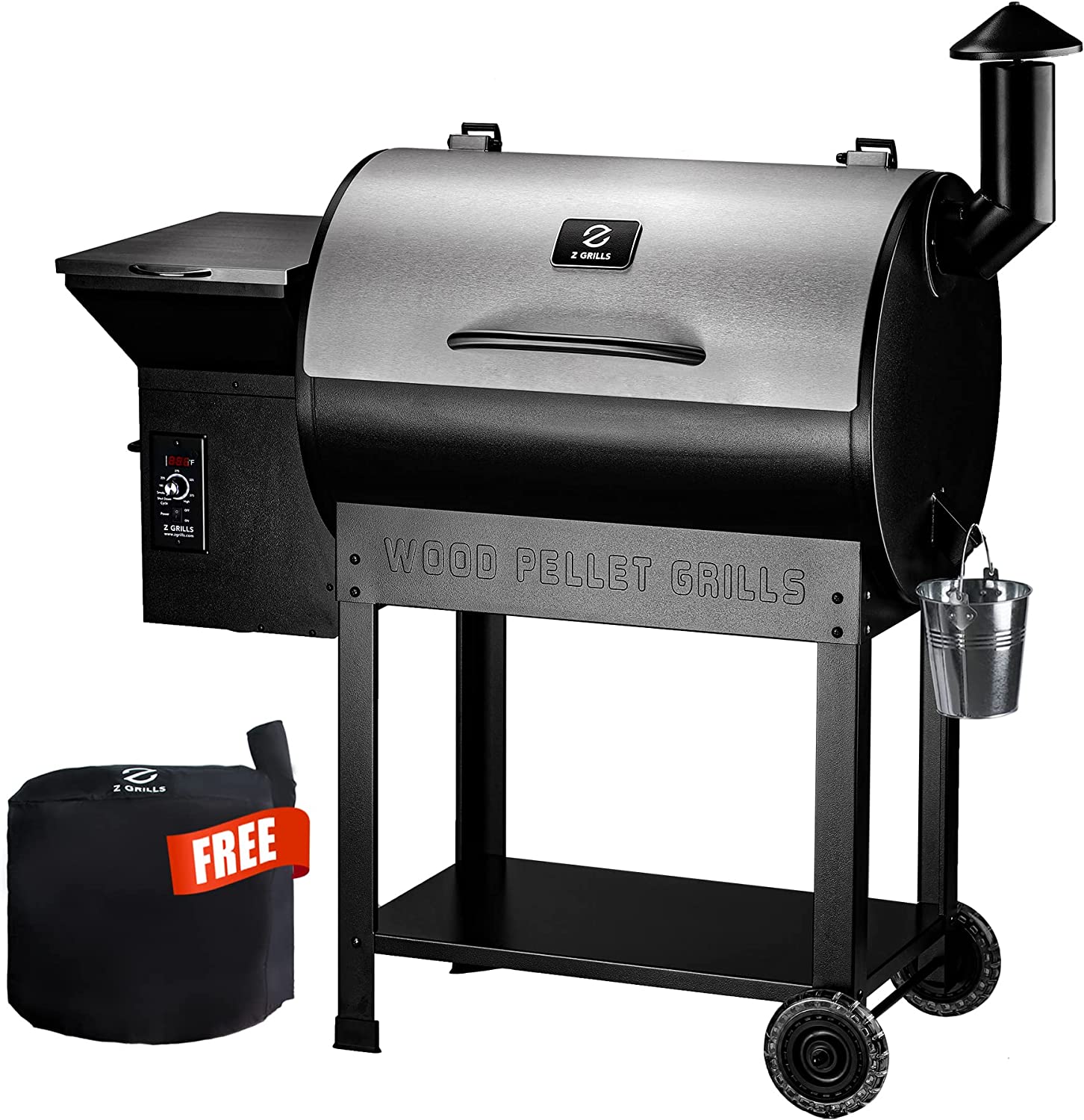 Z GRILLS Wood Pellet Grill & Smoker, Cooking Area, 573 sq.in, 6002E