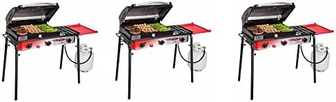 Camp Chef Big Gas Grill, 3 Burner Stove, Professional BBQ Grill Box (BB90L), Cooking Dimensions: 16 in x 38 in