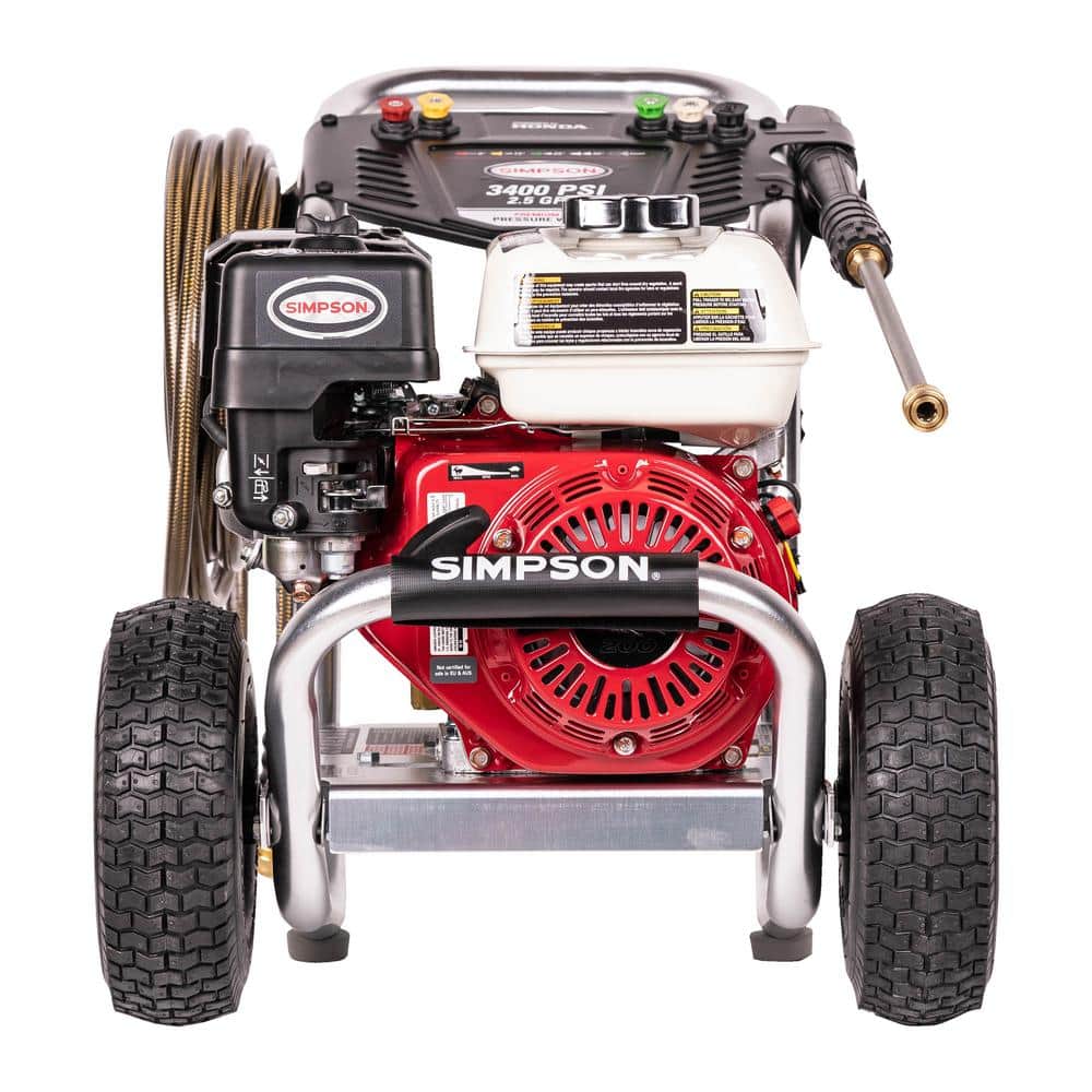 Aluminum 3400 PSI 2.5 GPM Gas Cold Water Pressure Washer with HONDA GX200 Engine