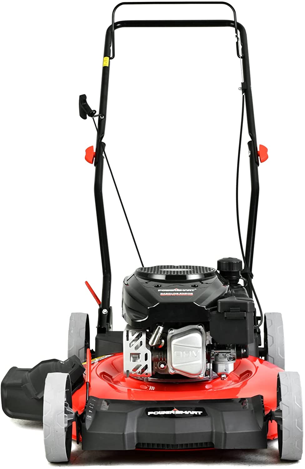 PowerSmart Lawn Mower Gas Powered - 21 Inch, 144CC 4-Stroke Engine, 5 Grass Cutting Heights Adjustable, 2-in-1 Push Mower DB2321CR