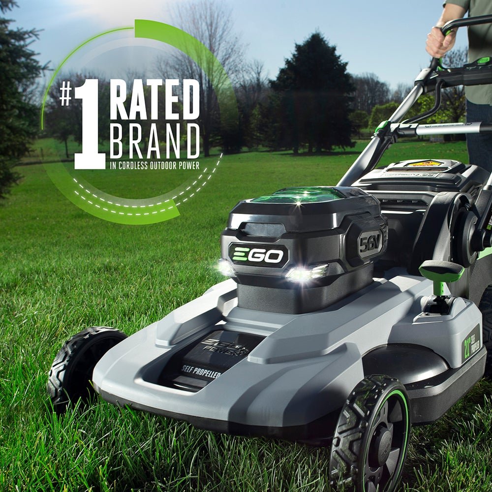 EGO Power+ LM2101 21-Inch 56-Volt Lithium-ion Cordless Lawn Mower 5.0Ah Battery and Rapid Charger Included Mower Kit / 21-In.