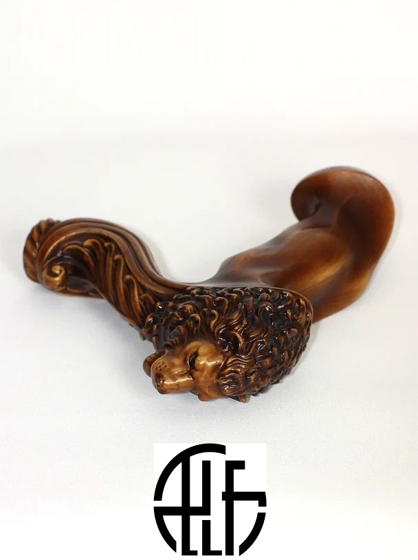 Wooden Walking Stick Cane Lion Head