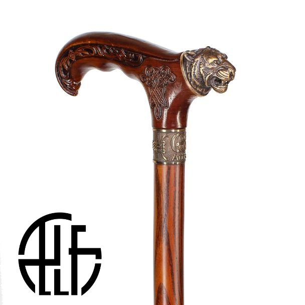 Tiger Walking Stick Cane wood