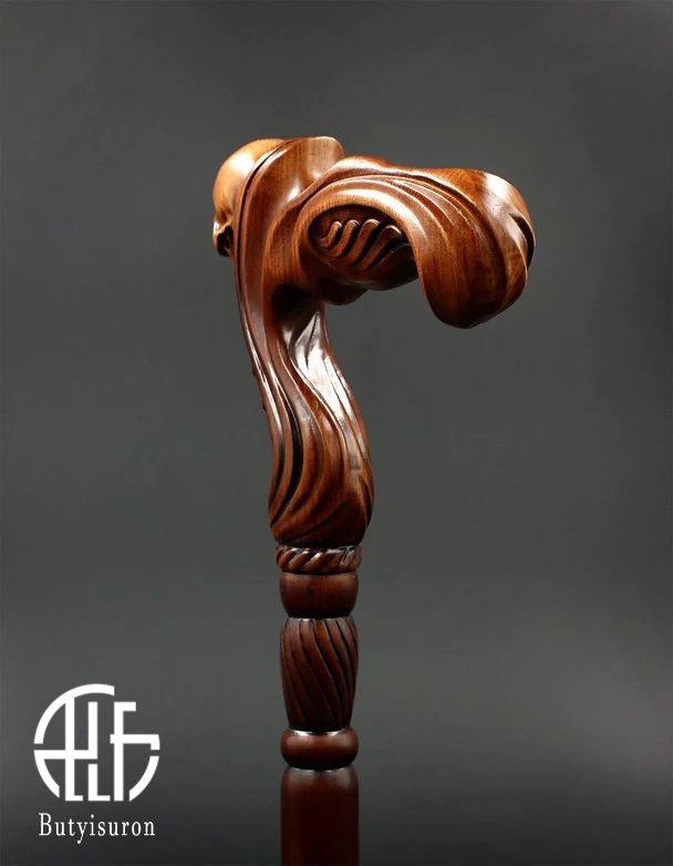 Skull Cane Wooden Walking Stick