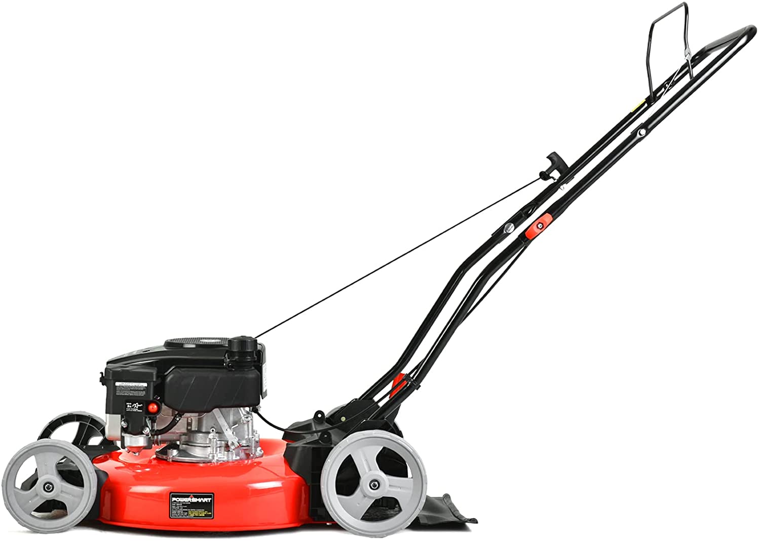 PowerSmart Lawn Mower Gas Powered - 21 Inch, 144CC 4-Stroke Engine, 5 Grass Cutting Heights Adjustable, 2-in-1 Push Mower DB2321CR