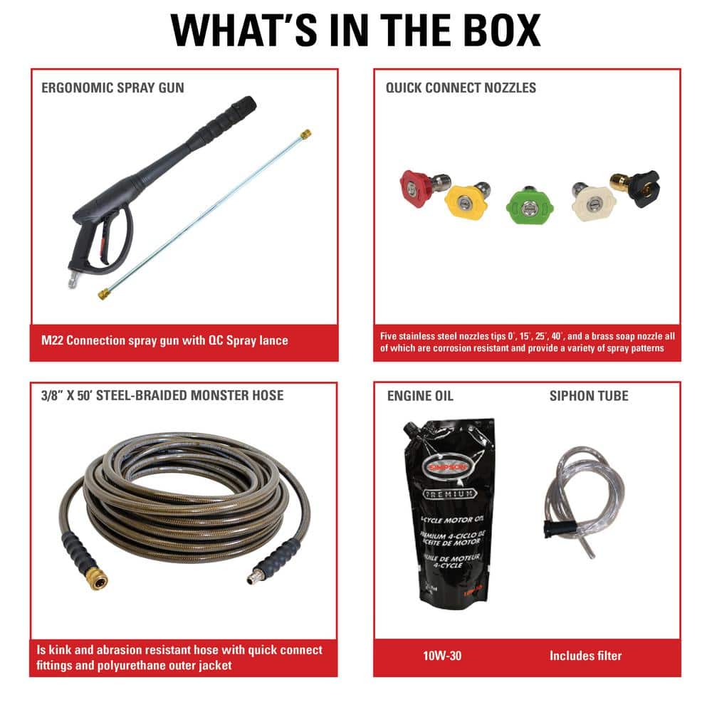 Powershot 4400 PSI 4.0 GPM Gas Cold Water Pressure Washer with CRX 420cc Engine