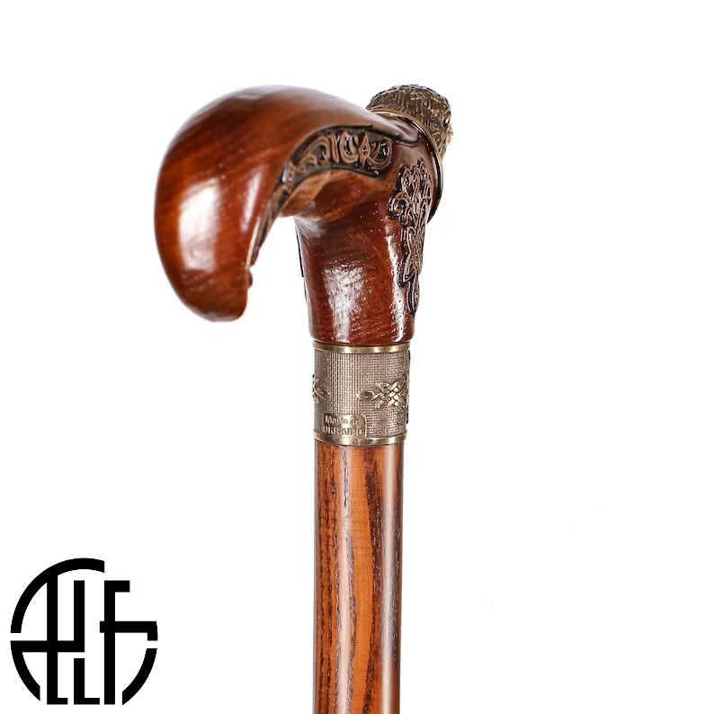 Raven Walking Cane Wood