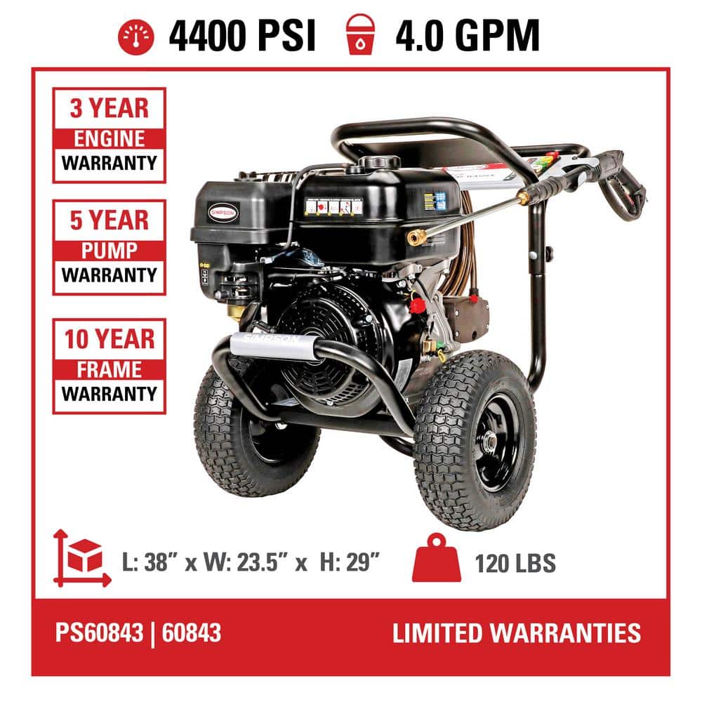 Powershot 4400 PSI 4.0 GPM Gas Cold Water Pressure Washer with CRX 420cc Engine